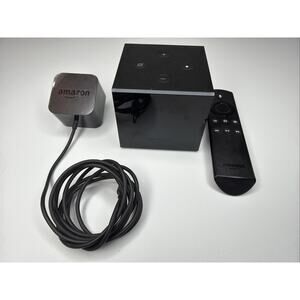 Amazon Fire TV Cube EX69VW 1st Gen 4K HDR Ac Adapter Remote Included EUC